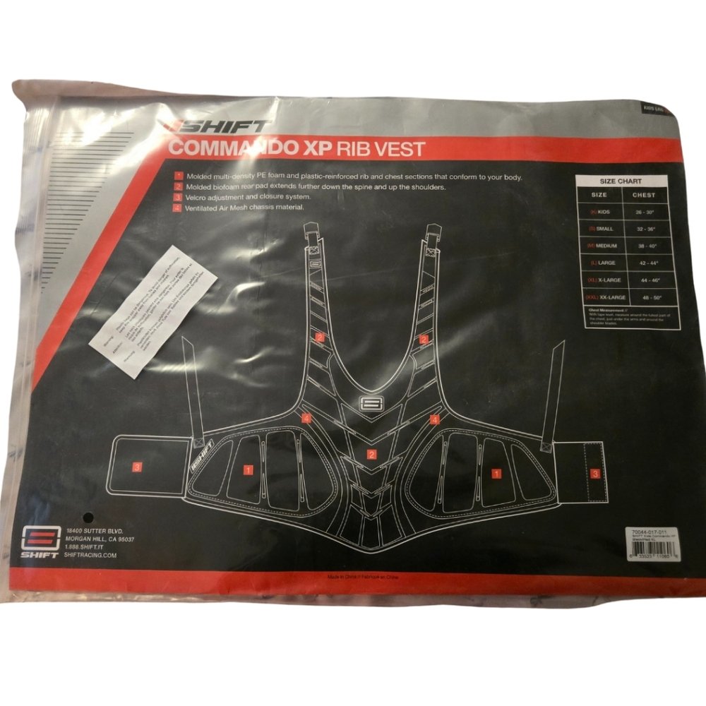 Shift Commando XP Rib Vest Child's Large NIP - Picture 2 of 7